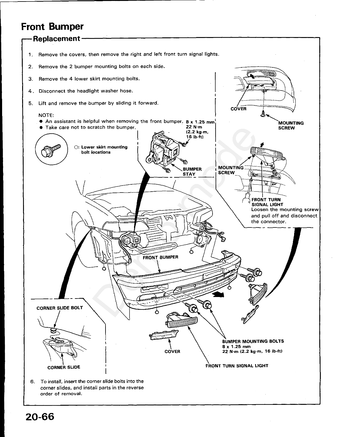 1994 Honda accord bumper removal #6